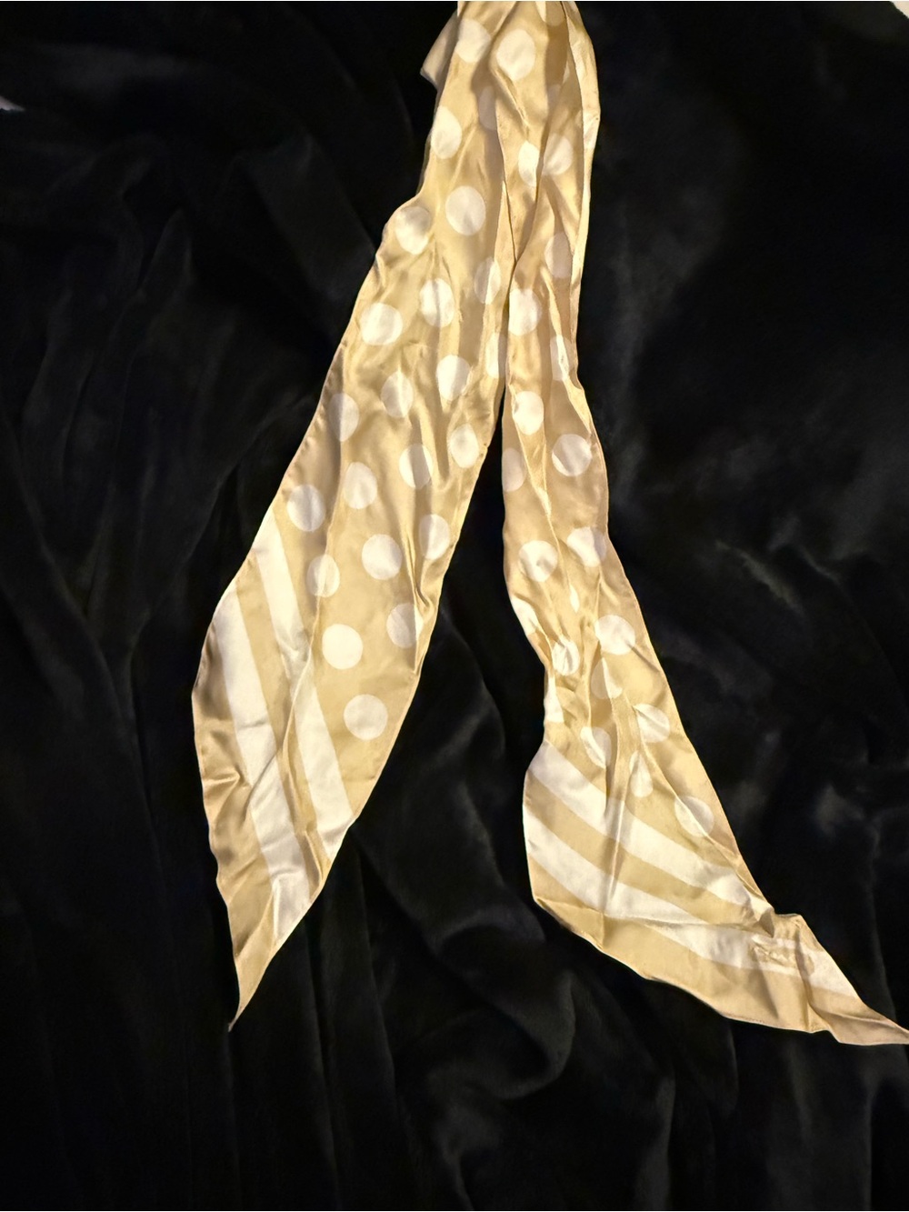 Silk Polka Dot and Stripe Scarf - Coach
